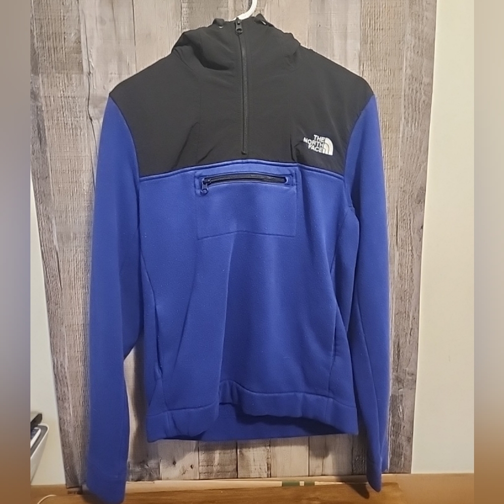 The North Face Purple Black 1/4 Quarter Zip Hoodie Windbreaker Two Tone